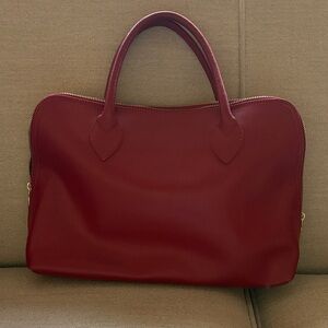Elegant Red Leather Handbag